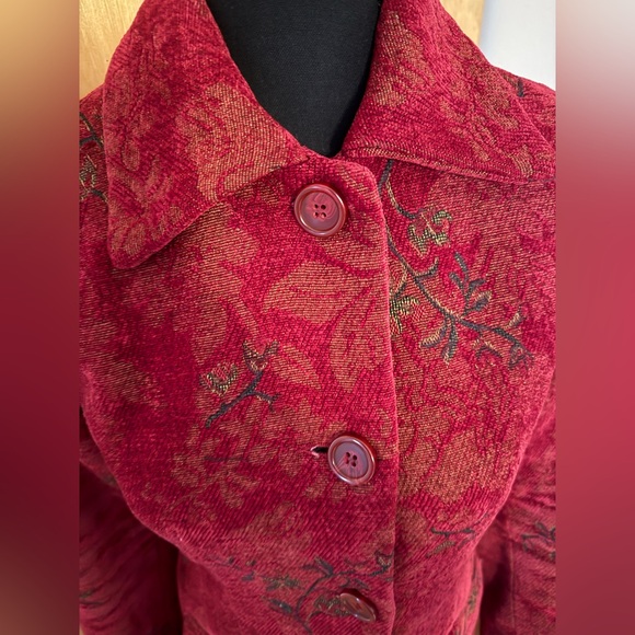 Danier Embroidered Red Jacket - Picture 2 of 13